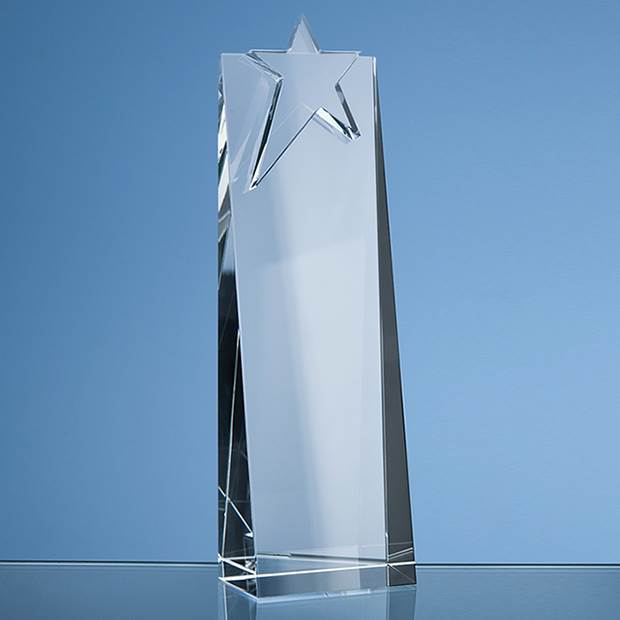 Optical Crystal Star Rectangle Award