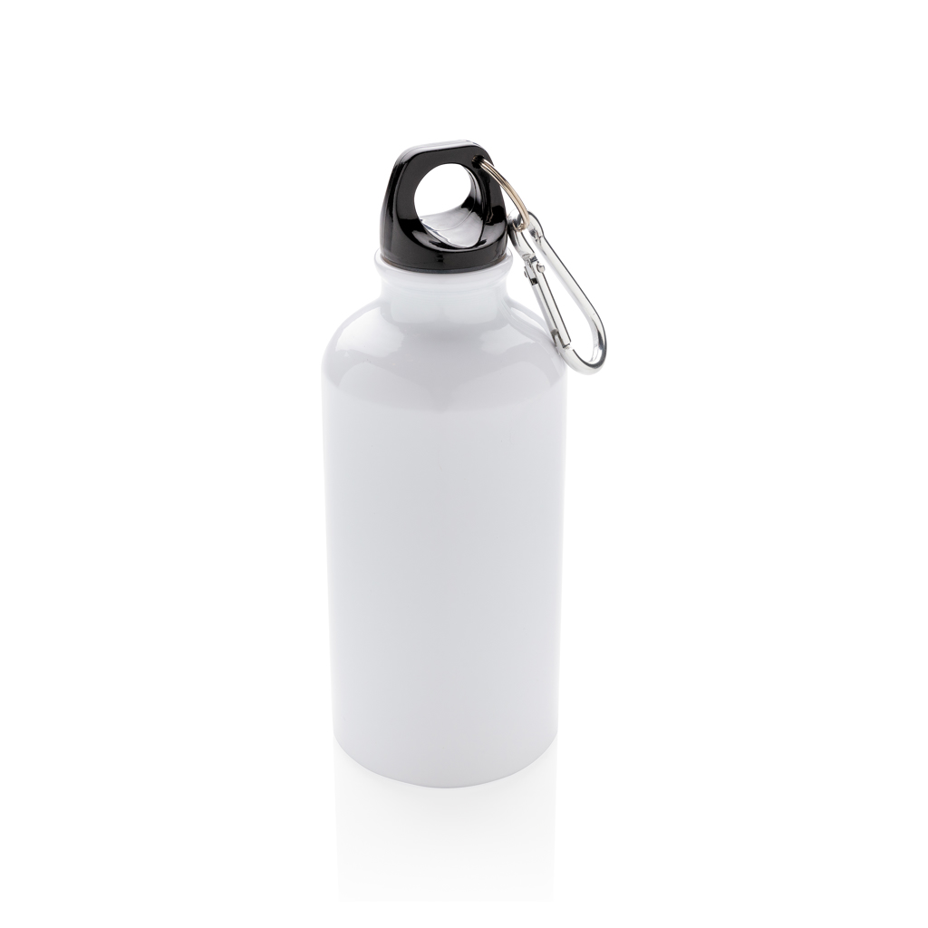 Aluminium reusable sport bottle with carabiner