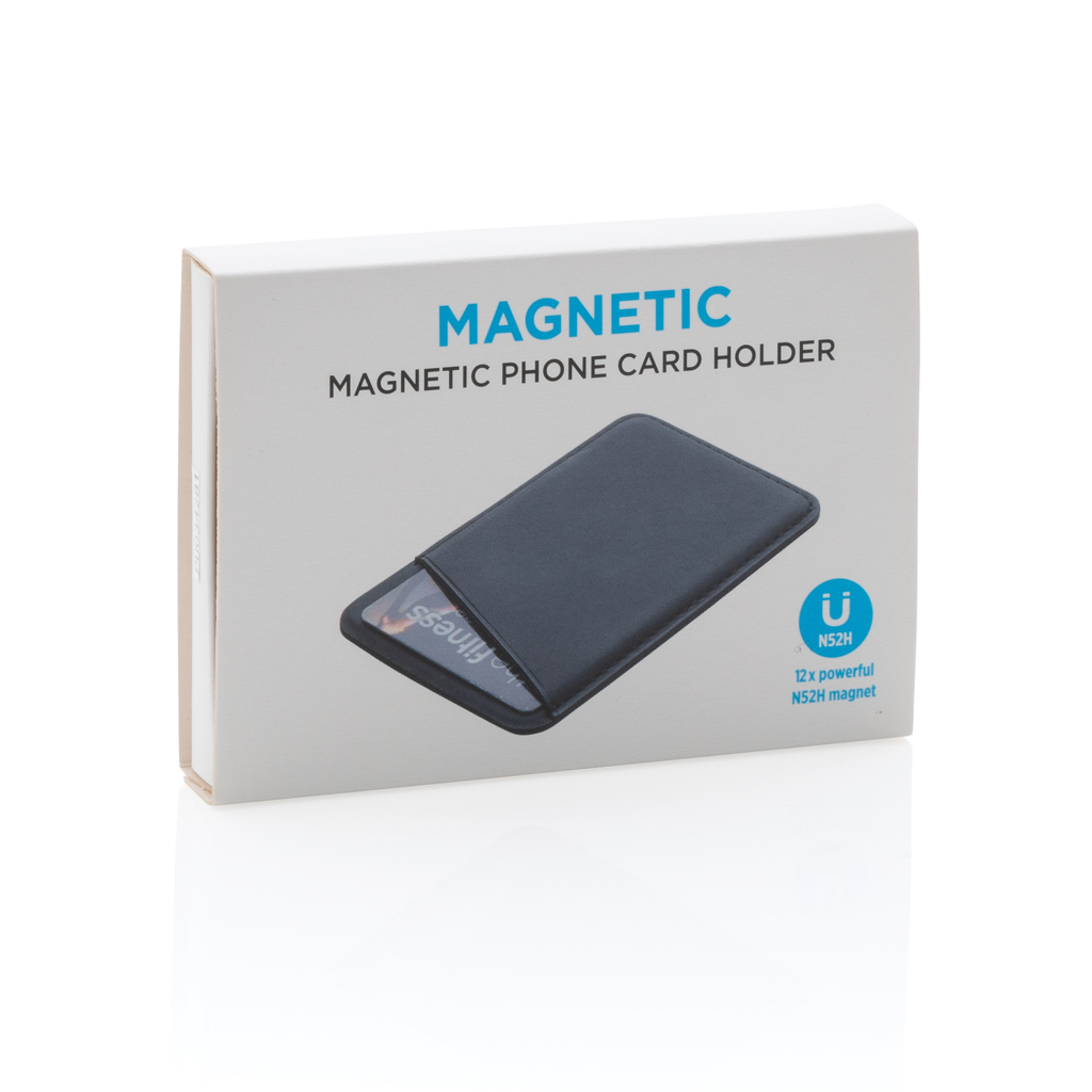 Magnetic phone card holder